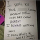 One of the threatening notes the family said was left on their doorstep
KPTV SCREENSHOT